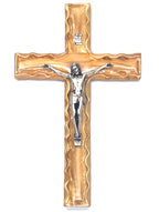 Wooden Wall Crucifix, Hand Made in Bethlehem with curved edge (Copy)