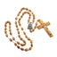 Wall Hanging Rosary, "God Bless Our Home" as Centerpiece, Large Wooden Beads from Bethlehem