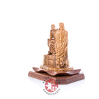 Jesus Christ statue hand carved from Bethlehem olive wood, 8.9 inch complete view of the Bethlehem hand carved piece