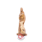 St. Francis Assisi Olive Wood Hand Carved Statue, 8.9"  (Abstract)
