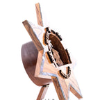 Nativity Scene, Star Shaped with Mother of Pearl, 9.6" with "God Bless Our Home"