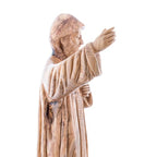 St. Charbel Olive Wood Hand Carved Statue 20.5"