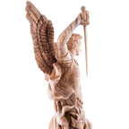 Hand Carved Wooden Statue of Saint Michael - Statuettes - Bethlehem Handicrafts