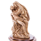 Holy Land's Wooden Pieta Figurine - Statuettes - Bethlehem Handicrafts