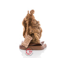 Olive wood nativity scene hand carved in Bethlehem, 9 inch front view of the olive wood masterpiece