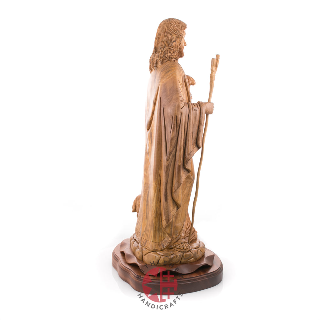 Statue of Jesus Christ Masterpiece for Church, 11.8" Olive Wood from Bethlehem
