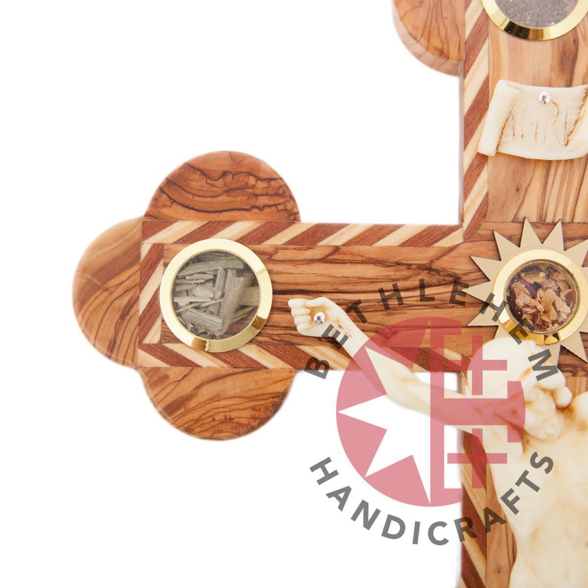 Wood Crucifix With Polymer Resin Corpus - Wall Hangings - Bethlehem Handicrafts