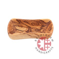 Hand carved teak rectangle olive wood bowl from Bethlehem