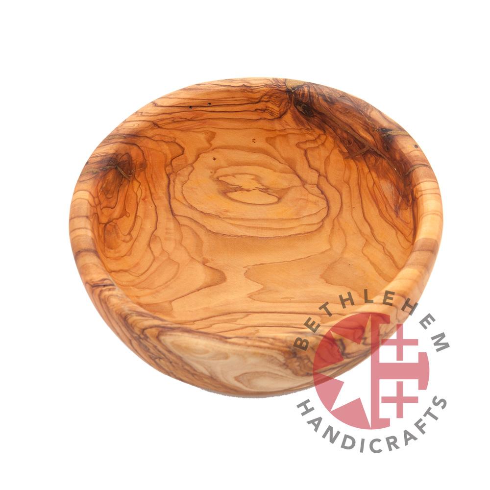 Round Olive Wood Bowl 1 (Large) - Home & Office - Bethlehem Handicrafts