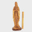 Praying Virgin Mary with a Rosary, 30" Masterpiece Olive Wood Carved Sculpture Catholic Church Art from Holy Land