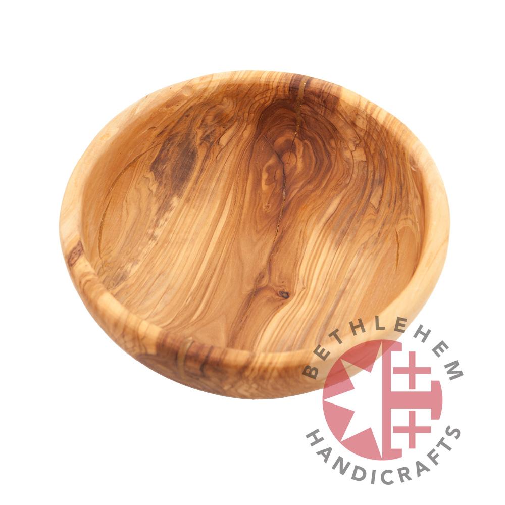 Round Olive Wood Bowl 3 (Large) - Home & Office - Bethlehem Handicrafts