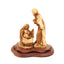 Holy Family Nativity Wooden Sculpture, 11.8" Hand Carved in Bethlehem