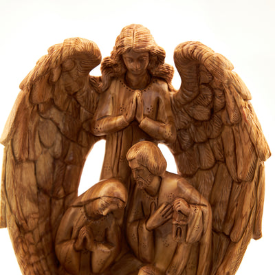 Holy Family Masterpiece Olive Wood Carving Art 11.8"