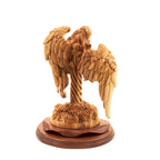 Jesus Christ statue hand carved from Bethlehem olive wood, 11.8 inch close detail of the hand carved work
