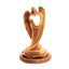 Jesus Christ with Angel Carving, 12.2" Holy Land Olive Wood