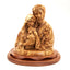 Holy Family Nativity Christmas Sculpture, 12.2" Carved Olive Wood