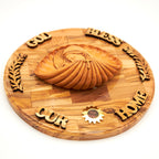 Religious wall art hand made in Bethlehem, 10.2 inch close detail of the hand carved work