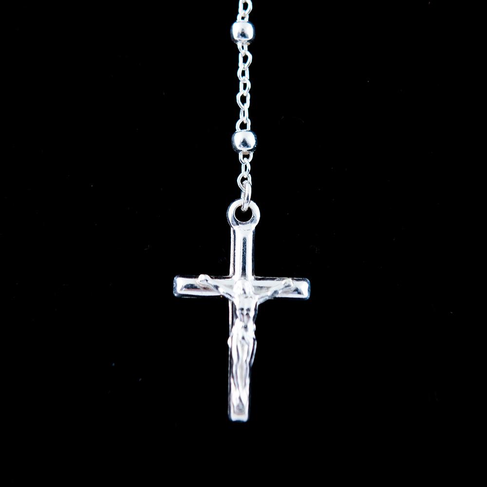 Sterling Silver Rosary Necklace (S) - Jewelry - Bethlehem Handicrafts