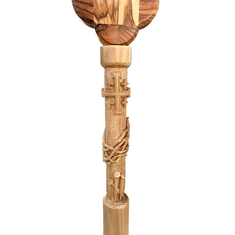 Olive Wood Processional Cross/Crucifix - Specialty - Bethlehem Handicrafts