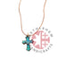 Colorful Nacre Cross Necklace on Olive Wood Base