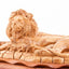 Hand Carved Wooden Lion with a Lamb - Statuettes - Bethlehem Handicrafts