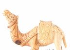 religious olive wood statue hand carved in Bethlehem, 6.5 inch back view of the olive wood sculpture