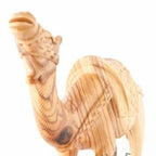 religious olive wood statue hand carved in Bethlehem, 6.5 inch side angle of the olive wood sculpture