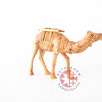 religious olive wood statue hand carved in Bethlehem, 5.9 inch side angle of the olive wood sculpture