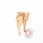 religious olive wood statue hand carved in Bethlehem, 5.9 inch top angle showing detail of the craftsmanship