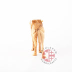 religious olive wood statue hand carved in Bethlehem, 5.9 inch natural light photo of the piece