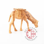 religious olive wood statue hand carved in Bethlehem, 7.9 inch close detail of the hand carved work