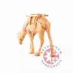 religious olive wood statue hand carved in Bethlehem, 7.9 inch close up showing the olive wood grain