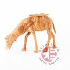 religious olive wood statue hand carved in Bethlehem, 7.9 inch detail photo of the hand carved figures