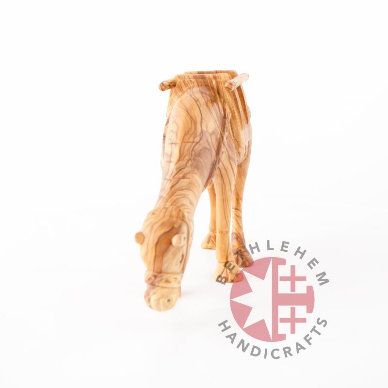 religious olive wood statue hand carved in Bethlehem, 7.9 inch complete view of the Bethlehem hand carved piece