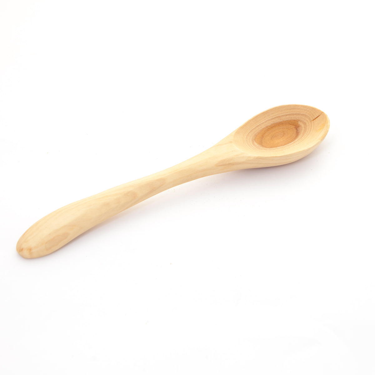 Religious gift from Bethlehem hand made in the Holy Land, side angle of the olive wood sculpture