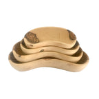 Olive wood tableware hand made in Bethlehem, scale reference view
