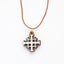 Jerusalem Cross Necklace (Olive Wood and White Mother of Pearl)
