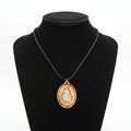 Olive Wood Divine Mercy Pendant