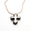 White Nacre Cross Necklace on Olive Wood Base