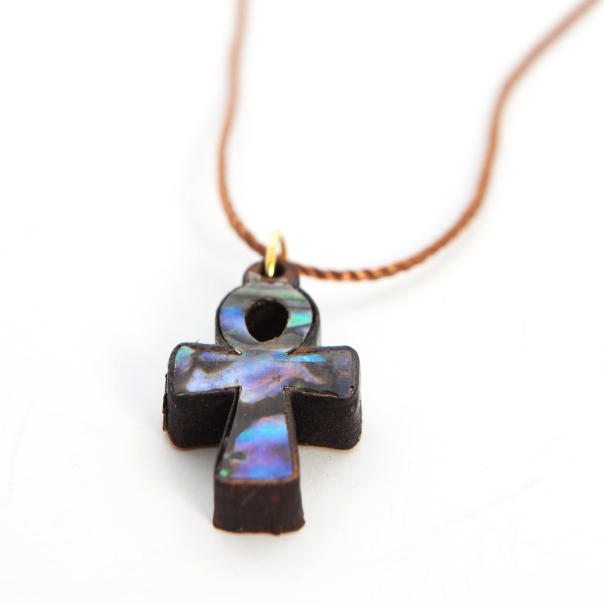 Mother of Pearl Cross Necklace (Coptic Ankh)