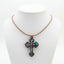 Colorful Mother of Pearl Budded Cross Necklace