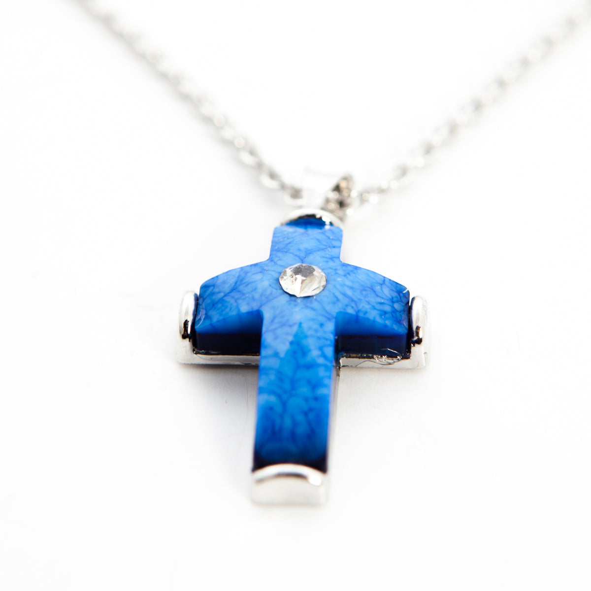 Blue Cross Pendant Birthstones