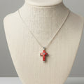 Red Cross Pendant Birthstone