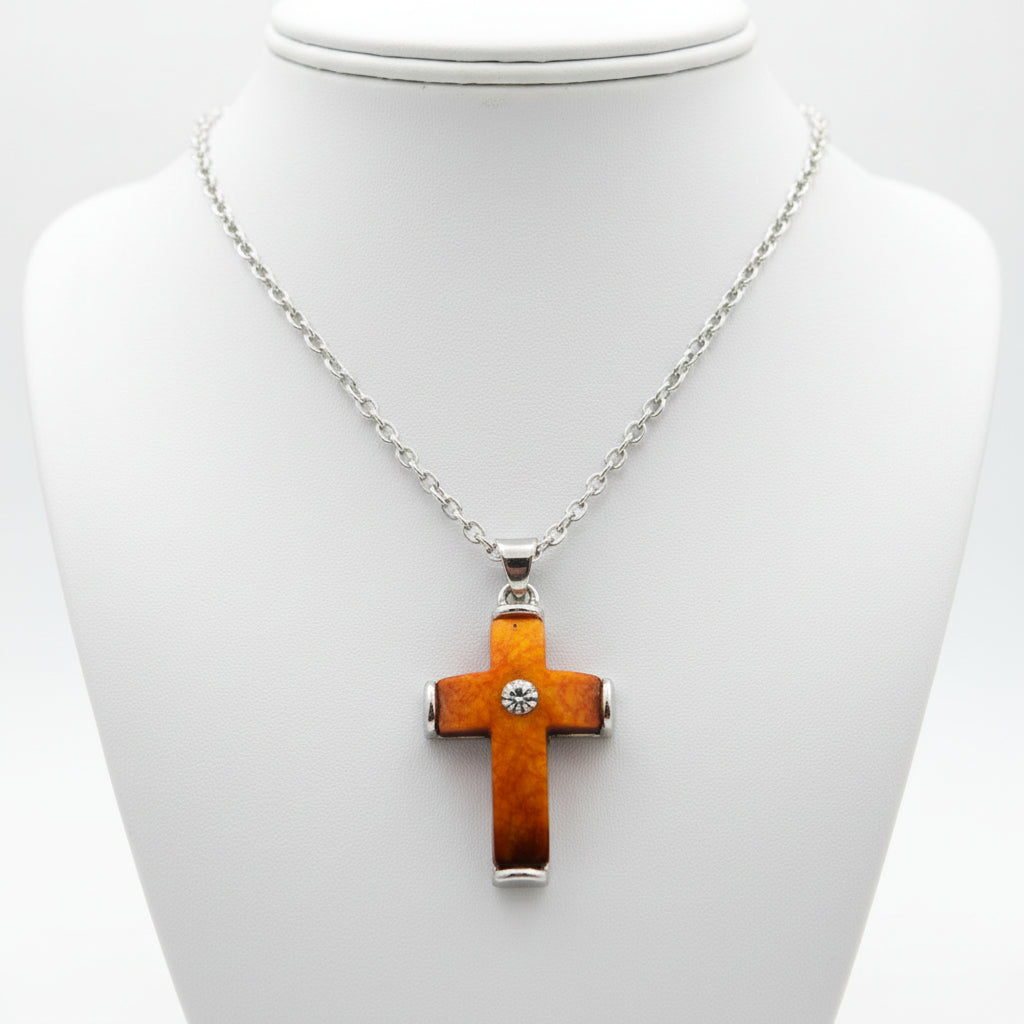 Yellow Cross Pendant Birthstones