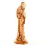 Olive wood rosary hand made in Bethlehem Holy Land, 9.1 inch front view of the olive wood masterpiece
