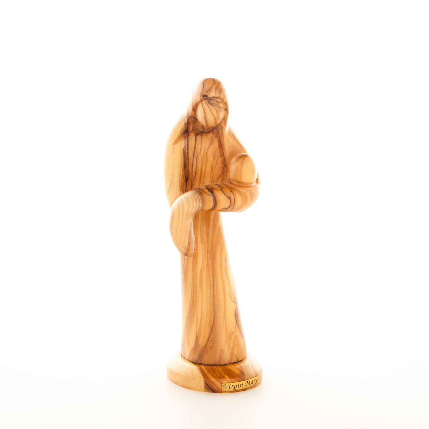 Virgin Mary (Abstract), 8.3" Olive Wood Carving Statue from Bethlehem
