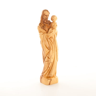 Virgin Mary and Jesus, 10"  Olive Wood Carving Statue from Bethlehem
