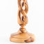 Elegant Olive Wood Candle Holder 7.5" Tall