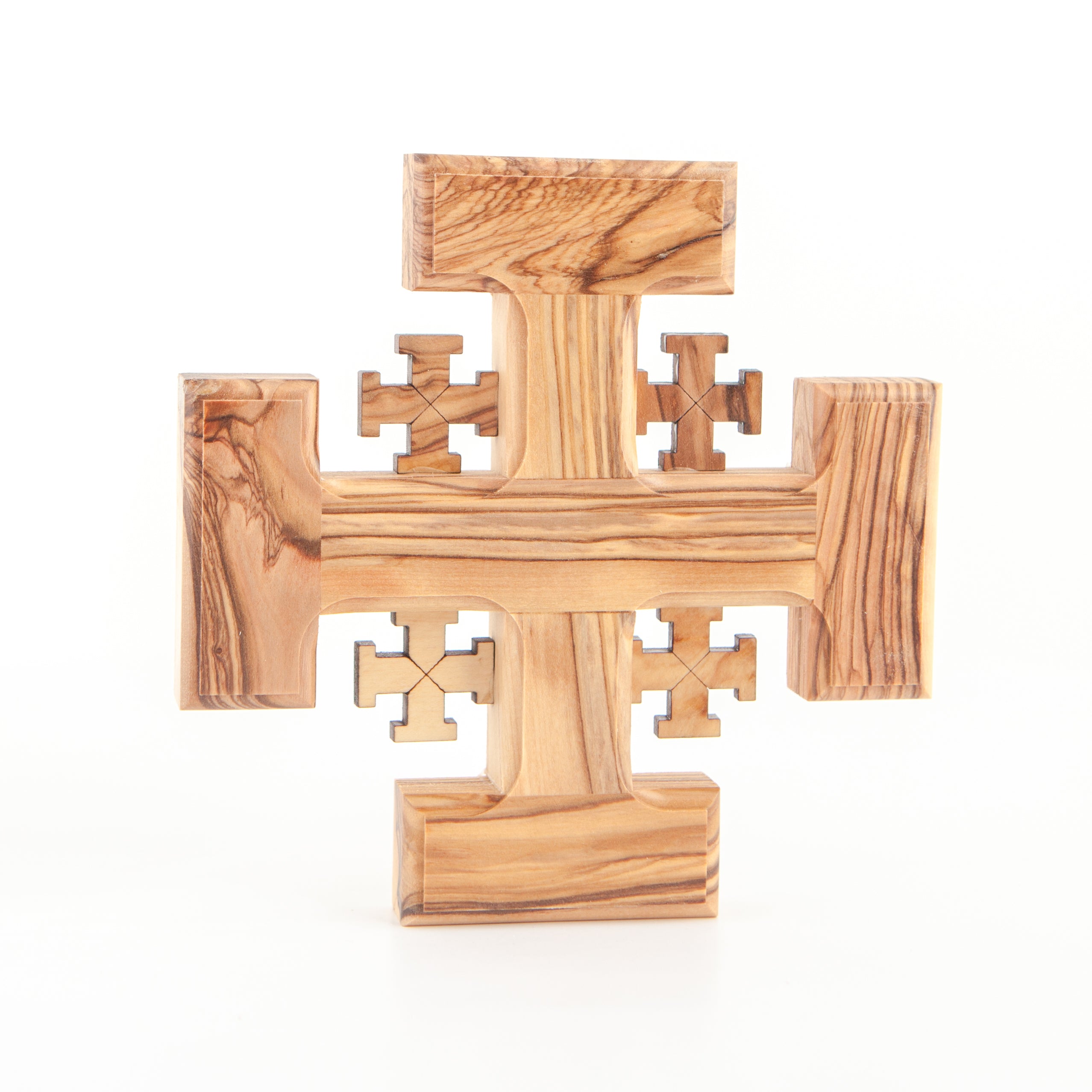 Jerusalem Wall Cross, Hand Made Olive Wood from Holy Land