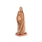 Holy Family olive wood statue hand carved in Bethlehem, 17.1 inch side angle of the olive wood sculpture